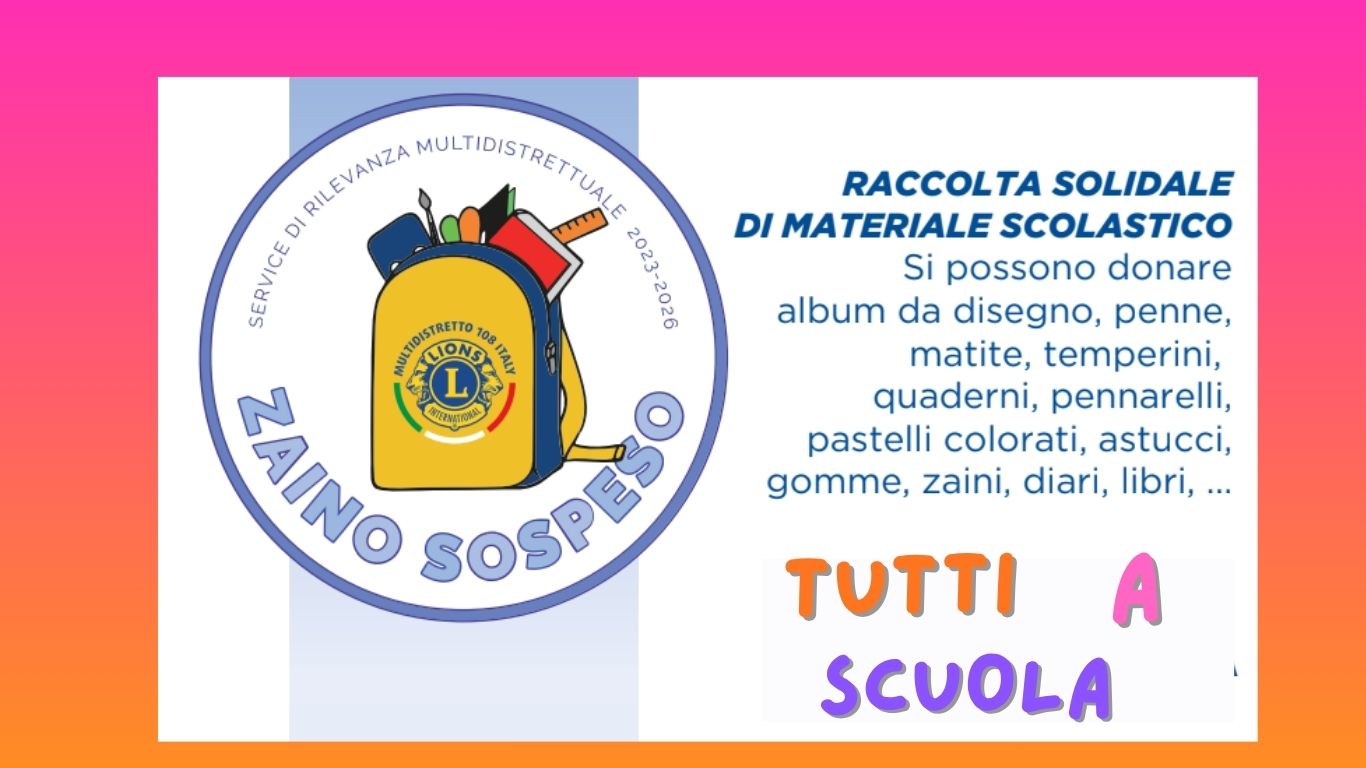 RACCOLTA SOLIDALE DI MATERIALE SCOLASTICO