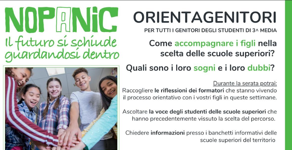 NO-PANIC incontro di orientamento per i genitori 22 ottobre 2026